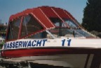 Motorboot fahren in Berlin Bootsrmietung online Spandau, Beispiel 1 Persenning
