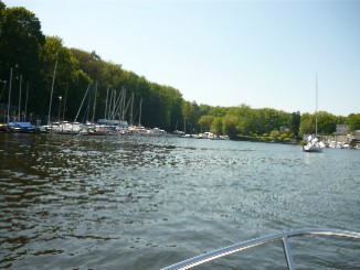 Berlin Spandau, Tour ca. 3 Stunden ab Boots vermietung durch Grimnitzsee, Stlpchensee, Klein Venedig; Bild 24-1